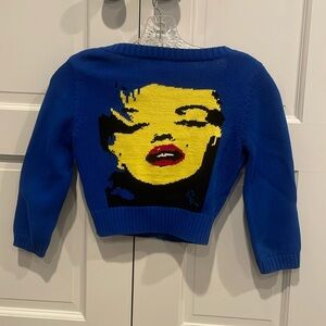 Betsey Johnson Vintage Marilyn Monroe Cardigan Sweater, size S
